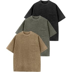 3 Pack Boys Girls Shirts Short Sleeve Acid Washed Cotton T-Shirts Kids Tshirts Summer Tops Tees 5-14 Years