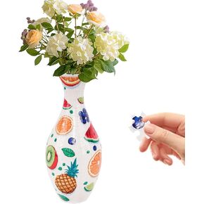 3D Puzzle Vase for Adults to Flower Arrangement and Home Decoration Made by 160 Curved Plastic Puzzle Pieces (Blue and White)