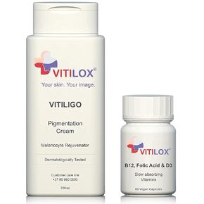 Vitilox® Vitiligo Rejuvenating Cream and Vitamins