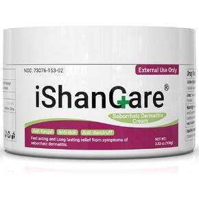 Seborrheic Dermatitis Cream, Maximum Strength Treatment for Psoriasis, Folliculitis, Dermatitis, Dandruff, Fast Relief for Itching, Redness, Irritation, Scaling, 3.53 Oz