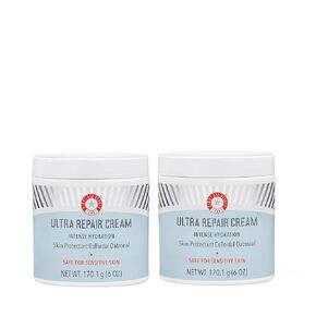 First Aid Beauty - Ultra Repair Cream, Intense Hydration Whipped Colloidal Oatmeal, Clinically Proven to Strengthen Skin Barrier in 7 Days + Helps Relieve Eczema, Luxury Moisturizer (6oz, 2ct)