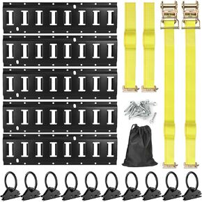 eapele e track accessories kit ، 34pcs e track reib tie down down kit ، 5pcs 16 "e track rails & 10pcs e-track o ring & 2pcs e strap