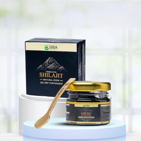 Siba Pure Himalayan Shilajit Resin 250mg - Triple Purified with 85 + Trace Minerals and Fulvic Acid