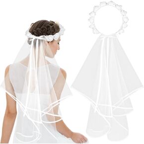 Lusofie Bridal Veil Flower Crown Wedding Veils For Brides Veils For Women Wedding Bachelorette Party Accessories