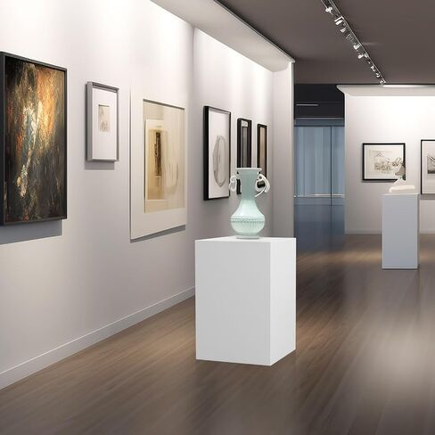 Cube Display Pedestal Stand for Bridal Shop, Square White Display Risers Columns, Party Event Decor Platform Base Tables for Boutiques Wedding Birthday Party Exhibition (15.7*15.7*23.6in) in Saudi Arabia