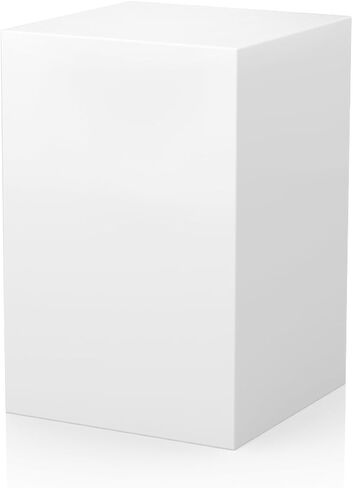 Cube Display Pedestal Stand for Bridal Shop, Square White Display Risers Columns, Party Event Decor Platform Base Tables for Boutiques Wedding Birthday Party Exhibition (15.7*15.7*23.6in) in Saudi Arabia