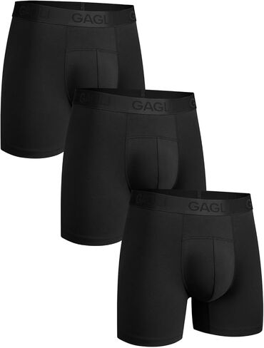 ملخصات ملاكم الملابس الداخلية للرجال 3 حزمة ، ملابس داخلية ناعمة مع حزام Comfortflex ، فتل الرطوبة ، 5 '' in Kuwait