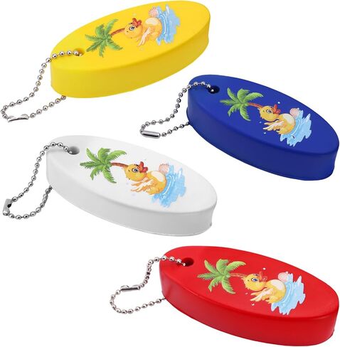 4pcs Floating Keychains for Boating, Fishing, Surfing & Water Sports, Bright PU Floating Key Ring Boat Keyring in Saudi Arabia