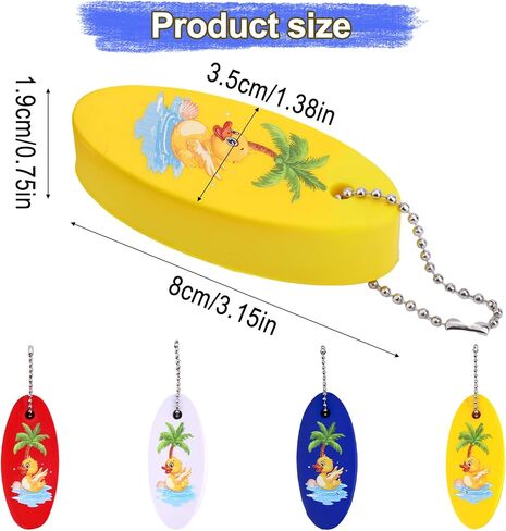 4pcs Floating Keychains for Boating, Fishing, Surfing & Water Sports, Bright PU Floating Key Ring Boat Keyring in Saudi Arabia