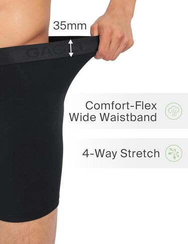 ملخصات ملاكم الملابس الداخلية للرجال 3 حزمة ، ملابس داخلية ناعمة مع حزام Comfortflex ، فتل الرطوبة ، 5 '' in Kuwait