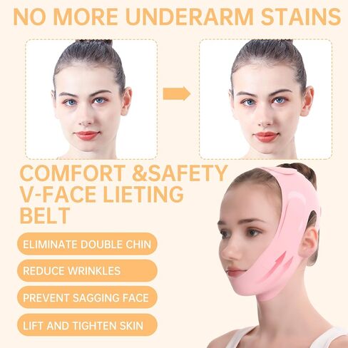 Reusable V-Line Mask, Chin Strap For Sleeping【Lifting Effect】【Skin Friendly】【Easy To Use】Double Chin Reducer, Jawline Shaper For Women, Blue in Saudi Arabia