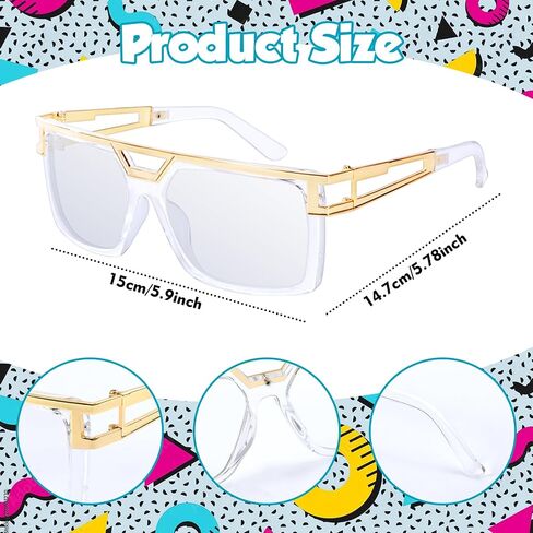 XEPST 80s 90s Hip Hop Accessories for Women Men, 80s 90s Outfits Neon Fanny Pack Hat Sunglasses Gold Chain Earrings in Saudi Arabia