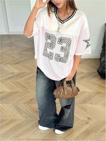 Gorglitter Girl's Letwore Bow Print Contraving Trim Tops v Vic in Saudi Arabia