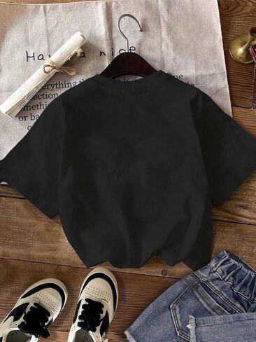 Girl's Cute Graphic T Shirts Short Sleeve Crewneck Tees Summer Trendy Preppy Tops Clothes in Saudi Arabia