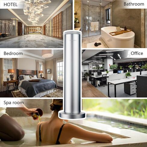 Wireless Essential Oil Diffuser: Smart Anti-Tip Aroma Diffuser with 3 Mist Modes, 1200 sq ft Coverage, Bluetooth Remote Control, Timer, Quiet Metal Body for Hotel Office Bedroom Large Home in Saudi Arabia