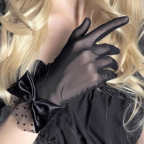 Lace Gloves Women Tea Party Elegant Short Vintage Summer Glove for Dressy Women Wedding Party in Kuwait