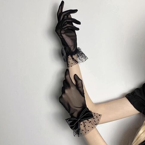 Lace Gloves Women Tea Party Elegant Short Vintage Summer Glove for Dressy Women Wedding Party in Kuwait
