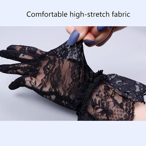 Lace Gloves Women Tea Party Elegant Short Vintage Summer Glove for Dressy Women Wedding Party in Kuwait