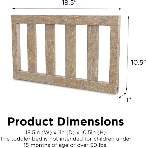 Little Seeds Finch Toddler Rail, Conversion Kit for Crib, Rustic Coffee in Saudi Arabia