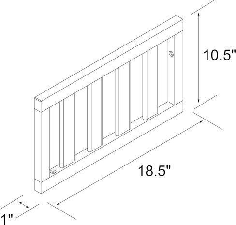 Little Seeds Finch Toddler Rail, Conversion Kit for Crib, Rustic Coffee in Saudi Arabia