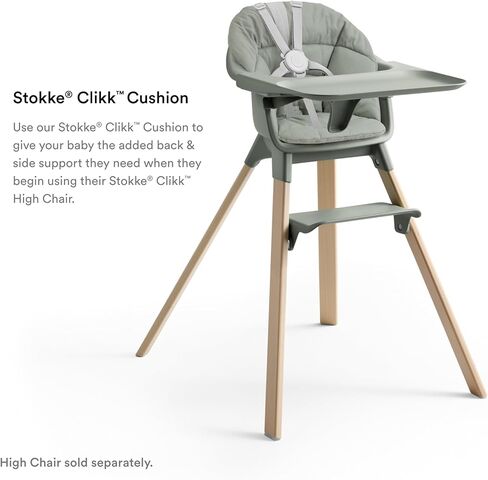 وسادة Stokke Clikk، دوائر متعددة - متوافقة مع كرسي Stokke Clikk العالي - توفر الدعم للأطفال - مصنوعة من القطن العضوي - قابلة للعكس ويمكن غسلها في الغسالة - مناسبة للأعمار من 6 إلى 36 شهرًا in Kuwait