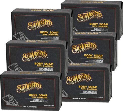 ألواح صابون للجسم واليدين من Suavecito، عطر رجالي أصلي مرطب بالفحم، 6 أونصة، 3 عبوات in Kuwait