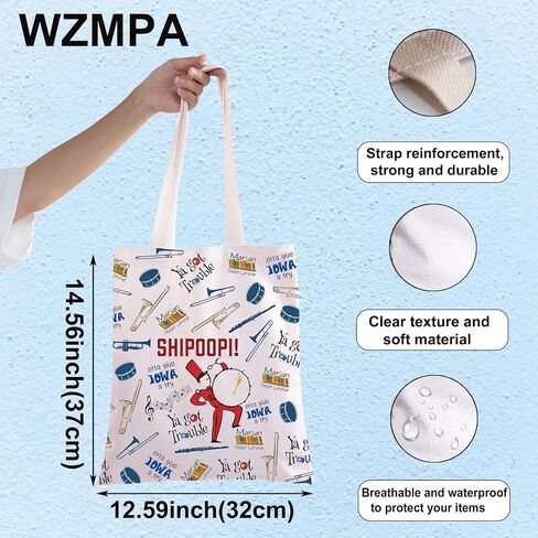 WZMPA Man Musical Cosmetic Bag Marian Paroo & Harold Hill Fans Gift Shipoopi Musical Makeup Zipper Pouch Bag Man Musical Merch (SHIPOOPI) in Saudi Arabia