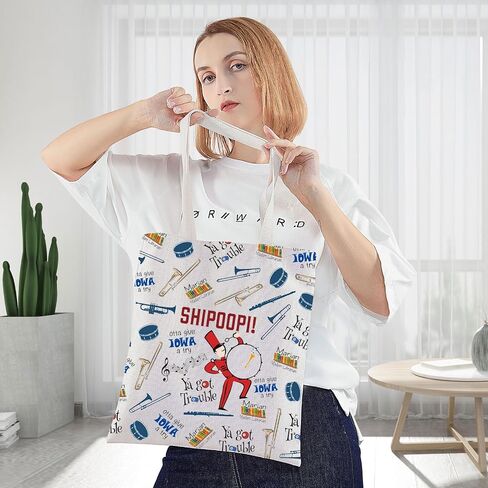 WZMPA Man Musical Cosmetic Bag Marian Paroo & Harold Hill Fans Gift Shipoopi Musical Makeup Zipper Pouch Bag Man Musical Merch (SHIPOOPI) in Saudi Arabia