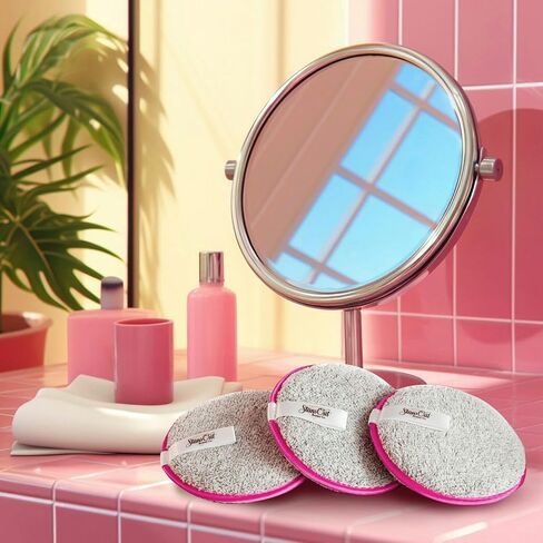 StansOut Beauty Microfiber Makeup-Removing Washcloth, Reusable Cloths, 12x12 inches, Gray, Pack of 3  in Saudi Arabia