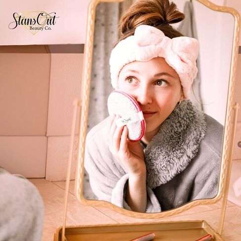 StansOut Beauty Microfiber Makeup-Removing Washcloth, Reusable Cloths, 12x12 inches, Gray, Pack of 3  in Saudi Arabia
