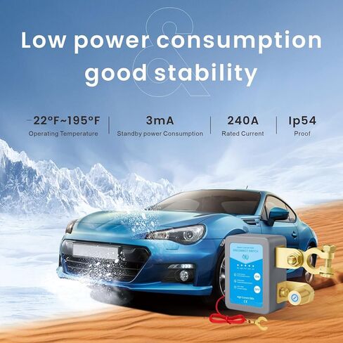مفتاح قتل للسيارة ، 12V 240A بطارية عن بعد مفتاح مفتاح الجهد الذكي ، مفاتيح قتل السيارة المضادة للسرقة ، منع تصريف البطارية ، مفتاح قتل البطارية عن بُعد للسيارة ، شاحنة ، RV NS Blue in Kuwait