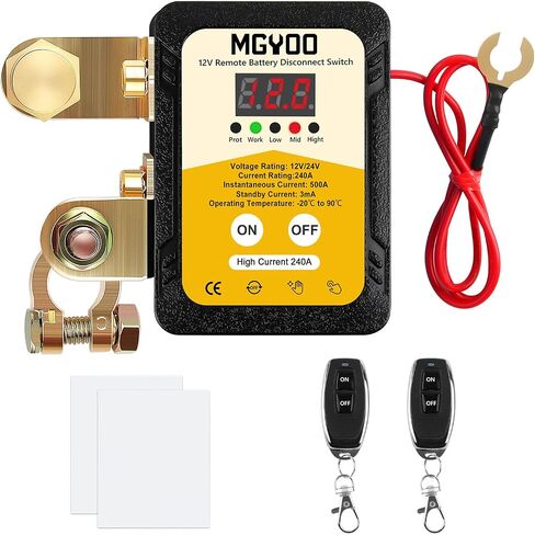 Kill Switch 12V 500A Remote Battery Disconnect Switch Anti-Theft Auto Battery Shut/Cut Off Switch for Car RV ATV Truck Boat in Saudi Arabia