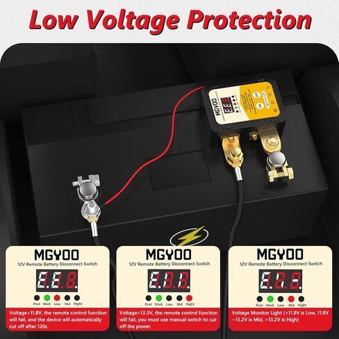 Kill Switch 12V 500A Remote Battery Disconnect Switch Anti-Theft Auto Battery Shut/Cut Off Switch for Car RV ATV Truck Boat in Saudi Arabia