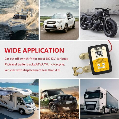Kill Switch 12V 500A Remote Battery Disconnect Switch Anti-Theft Auto Battery Shut/Cut Off Switch for Car RV ATV Truck Boat in Saudi Arabia