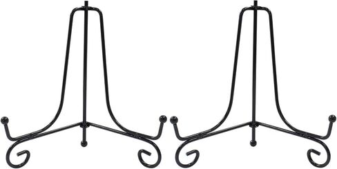 2 Pack Plate Stands for Display 8 Inch， Black Metal Plate Holder Stand for Picture Frame, Decorative Plates, Book, Photo, Collectibles in Saudi Arabia