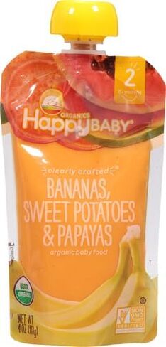 Happy Baby Organic Baby Food, Bananas, Sweet Potatoes & Papayas, 4 Oz in Saudi Arabia