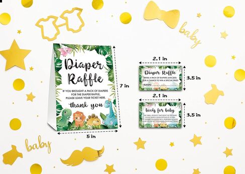 مجموعة بطاقات استحمام الطفل - مجموعة We can Bearly Wait المكونة من 25 دعوة لحفل استقبال الطفل مع مغلفات وعلامة يانصيب الحفاضات وتذاكر، وبطاقات بريدية لشكرك، وبطاقات طلب كتاب لاستحمام الطفل - بالونات خضراء بألوان مائية لتزيين حفلات استحمام الطفل (09) in Kuwait