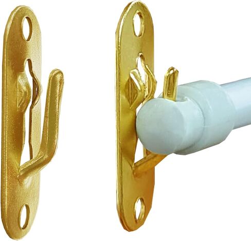 قوس قضيب الستار ، حامل قضيب الستار مع حزمة المسمار (ل 5/16 "قضيب الستار) ، 4pcs ، النيكل in Kuwait