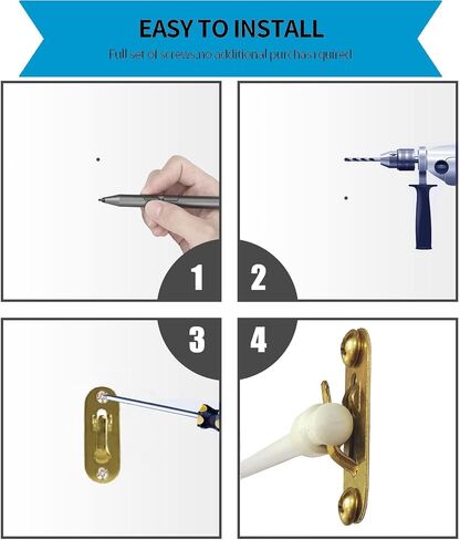 قوس قضيب الستار ، حامل قضيب الستار مع حزمة المسمار (ل 5/16 "قضيب الستار) ، 4pcs ، النيكل in Kuwait