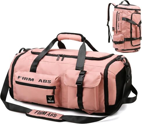 3 in 1 Gym Bag for Women, 65L Large Capacity Travel Duffle Bags Convertible Backpack Weekender Overnight Bag with Shoes Compartment and Dry and Wet Separation in Saudi Arabia