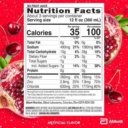 Pedialyte AdvancedCare+ مشروب إلكتروليت يحتوي على 33% المزيد من الإلكتروليتات ويحتوي على البريبايوتك PreActiv، ورمان الكرز المبرد، والزنجبيل، 33.8 أونصة سائلة in Kuwait
