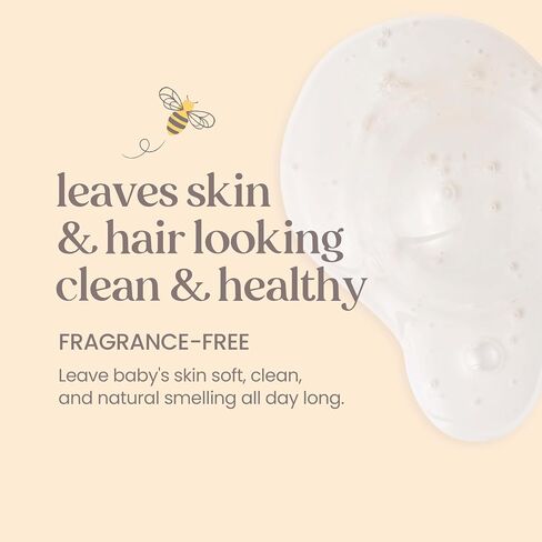 Burt's Bees Baby Sensitive Shampoo & Wash, Tear Free Non Irritating Soap, Gentle Plant Based Formula, Pediatrician Tested, Fragrance Free -21 oz in Saudi Arabia