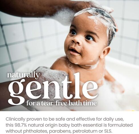 Burt's Bees Baby Sensitive Shampoo & Wash, Tear Free Non Irritating Soap, Gentle Plant Based Formula, Pediatrician Tested, Fragrance Free -21 oz in Saudi Arabia