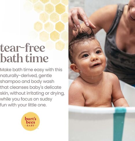 Burt's Bees Baby Sensitive Shampoo & Wash, Tear Free Non Irritating Soap, Gentle Plant Based Formula, Pediatrician Tested, Fragrance Free -21 oz in Saudi Arabia