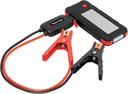 VECTOR SS16LV 1600 Peak Amp Lithium Jump Starter Battery Booster, USB-A and USB-C (3.1 Amps), Power in & Out, LED Work Light, & Heavy Duty Powder Coated Clamps in Saudi Arabia