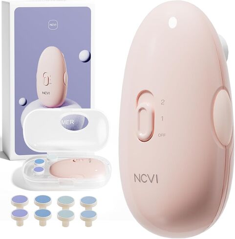 NCVI Baby Nail Trimmer Electric, Baby Nail File, Safe Baby Nail Clippers, Trim and Polish Set for Newborn Baby Infant Toddler Kids, Toes and Fingernails Care, Grooming & Manicure kit, 8 Grinding Heads in Saudi Arabia