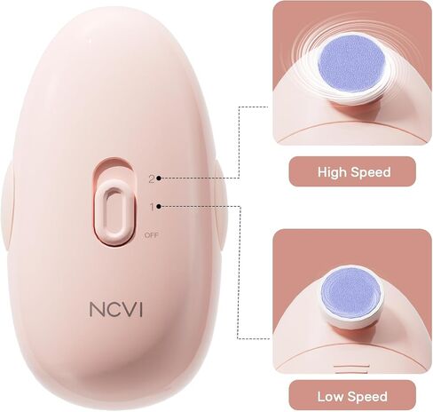NCVI Baby Nail Trimmer Electric, Baby Nail File, Safe Baby Nail Clippers, Trim and Polish Set for Newborn Baby Infant Toddler Kids, Toes and Fingernails Care, Grooming & Manicure kit, 8 Grinding Heads in Saudi Arabia