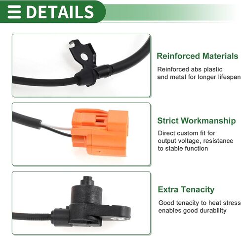 Motoforti ABS Speed ​​Seven Senor ABS Sensor Sensor Anti-Lock Sensor for Honda Odyssey USA Build in Saudi Arabia