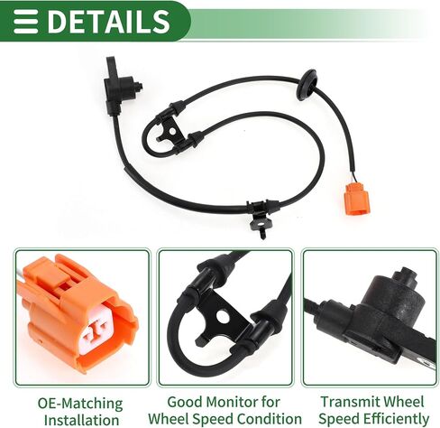 Motoforti ABS Speed ​​Seven Senor ABS Sensor Sensor Anti-Lock Sensor for Honda Odyssey USA Build in Saudi Arabia