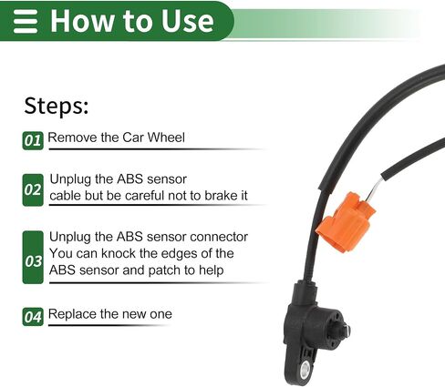 Motoforti ABS Speed ​​Seven Senor ABS Sensor Sensor Anti-Lock Sensor for Honda Odyssey USA Build in Saudi Arabia